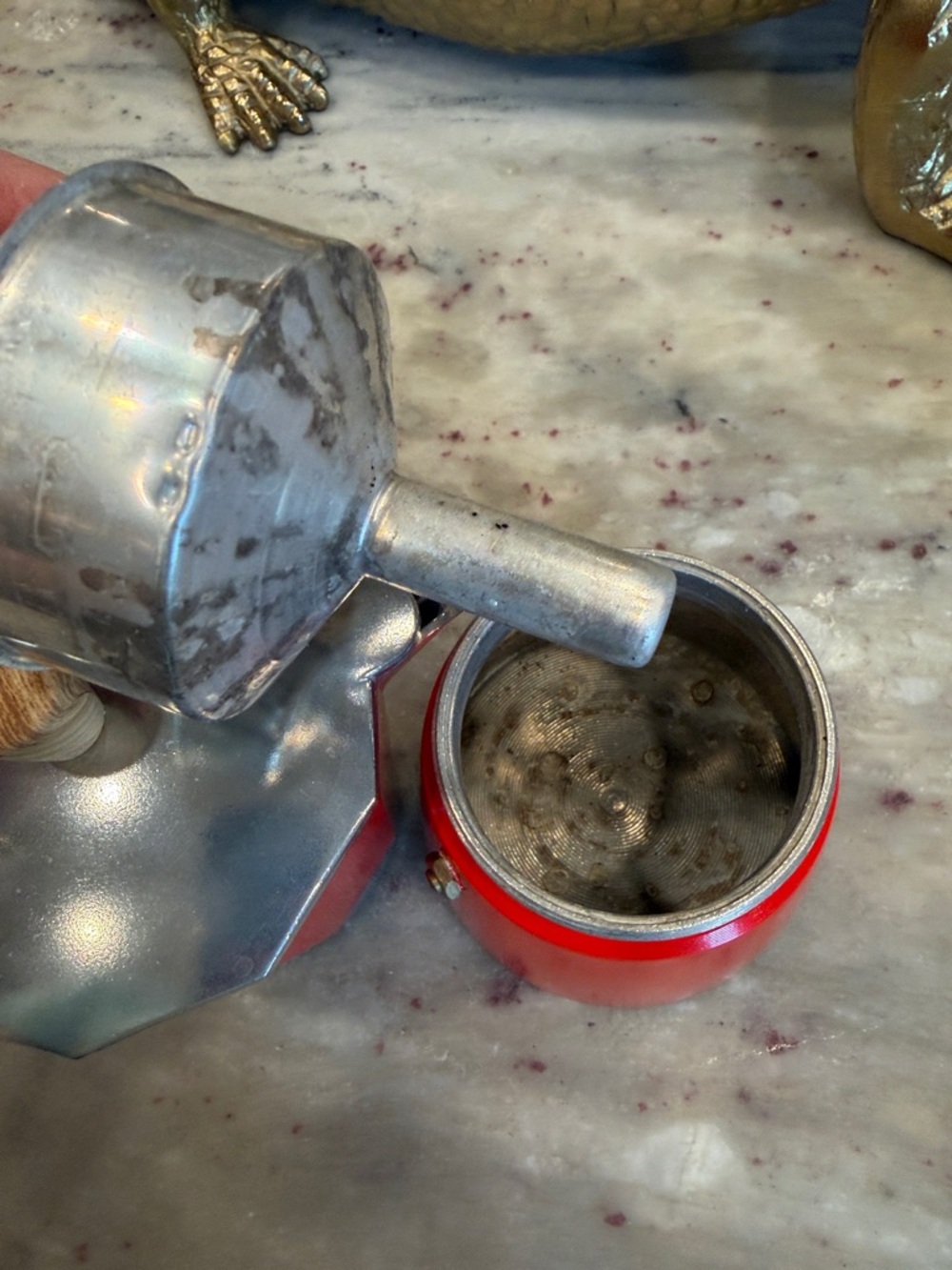 Red Stovetop Espresso Maker - Classic Moka Pot by gnail and zani - Picture 6 of 6